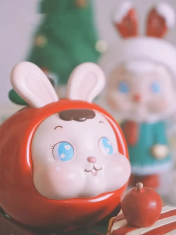 [IN STOCK] Nina Bunny Apple Edition Resin Art Figurine (7cm) - Ultra Rare Designer Toy