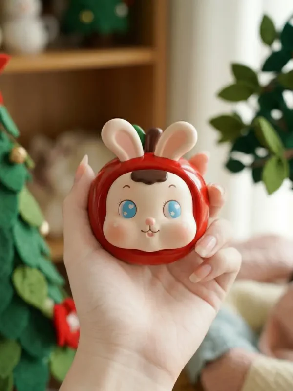 [IN STOCK] Nina Bunny Apple Edition Resin Art Figurine (7cm) - Ultra Rare Designer Toy