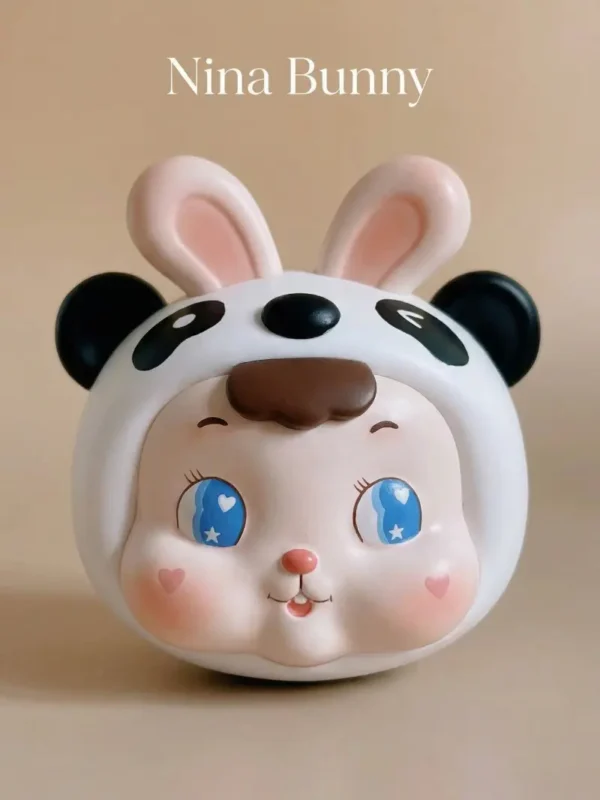 [IN STOCK] Nina Bunny Panda Edition Resin Art Figurine (7cm) - Ultra Rare Designer Toy
