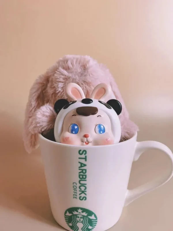 [IN STOCK] Nina Bunny Panda Edition Resin Art Figurine (7cm) - Ultra Rare Designer Toy