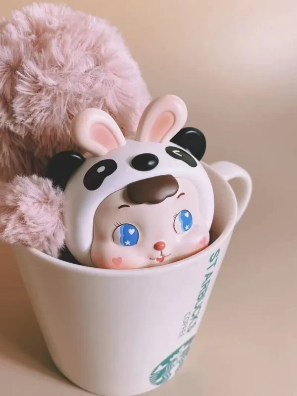 [IN STOCK] Nina Bunny Panda Edition Resin Art Figurine (7cm) - Ultra Rare Designer Toy