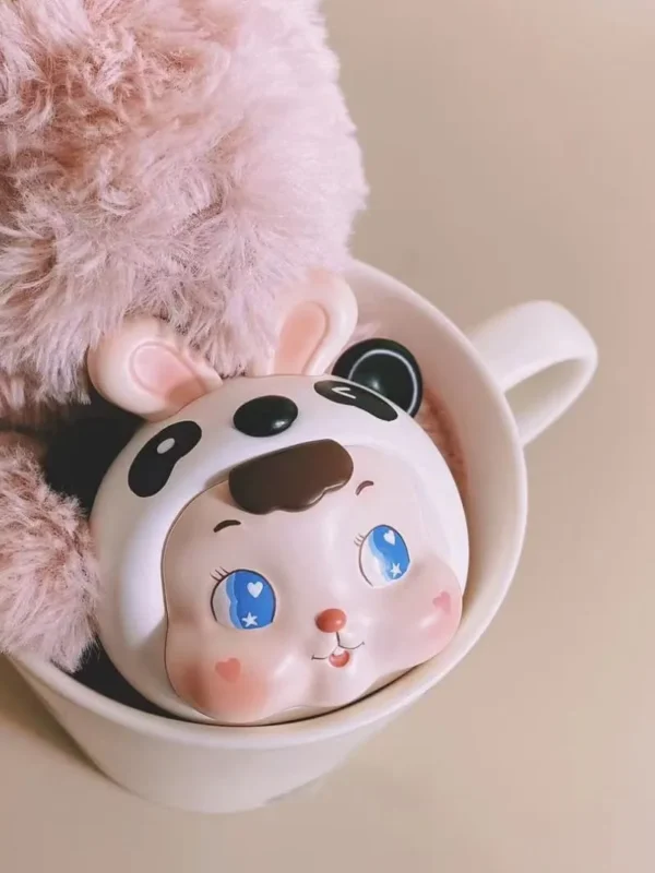 [IN STOCK] Nina Bunny Panda Edition Resin Art Figurine (7cm) - Ultra Rare Designer Toy