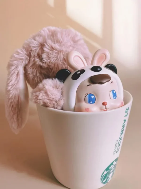 [IN STOCK] Nina Bunny Panda Edition Resin Art Figurine (7cm) - Ultra Rare Designer Toy