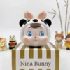 [IN STOCK] Nina Bunny Panda Edition Resin Art Figurine (7cm) - Ultra Rare Designer Toy