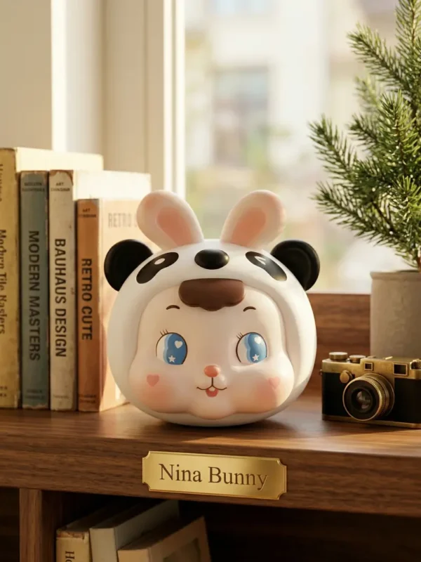[IN STOCK] Nina Bunny Panda Edition Resin Art Figurine (7cm) - Ultra Rare Designer Toy