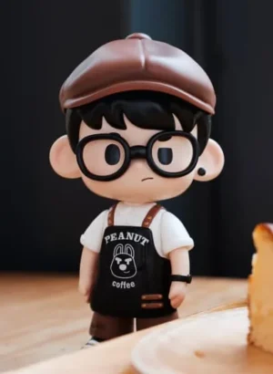 [IN STOCK] PEANUT “ Barista” Art Toy Set Limited Edition (13cm, PU Resin)