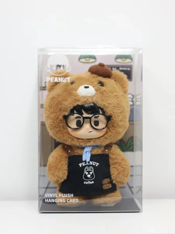 PEANUT TOYS Little Bear Barista Vinyl Plush Doll (18cm) - Posable Art Toy & Pendant