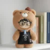 PEANUT TOYS Little Bear Barista Vinyl Plush Doll (18cm) - Posable Art Toy & Pendant