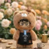 PEANUT TOYS Little Bear Barista Vinyl Plush Doll (18cm) - Posable Art Toy & Pendant