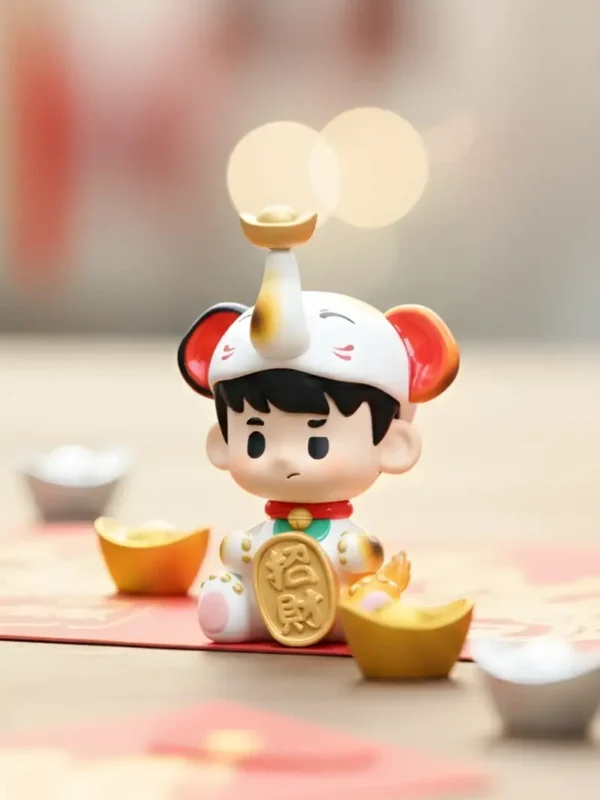 [IN STOCK] PEANUT TOYS Calico & Siamese Lucky Elephant Resin Art Figurine (11cm) - Limited Edition Magnetic Designer Toy