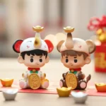 [IN STOCK] PEANUT TOYS Calico & Siamese Lucky Elephant Resin Art Figurine (11cm) - Limited Edition Magnetic Designer Toy