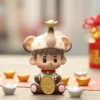 [IN STOCK] PEANUT TOYS Calico & Siamese Lucky Elephant Resin Art Figurine (11cm) - Limited Edition Magnetic Designer Toy