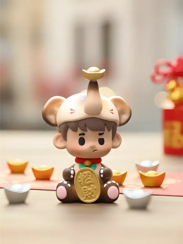 [IN STOCK] PEANUT TOYS Calico & Siamese Lucky Elephant Resin Art Figurine (11cm) - Limited Edition Magnetic Designer Toy