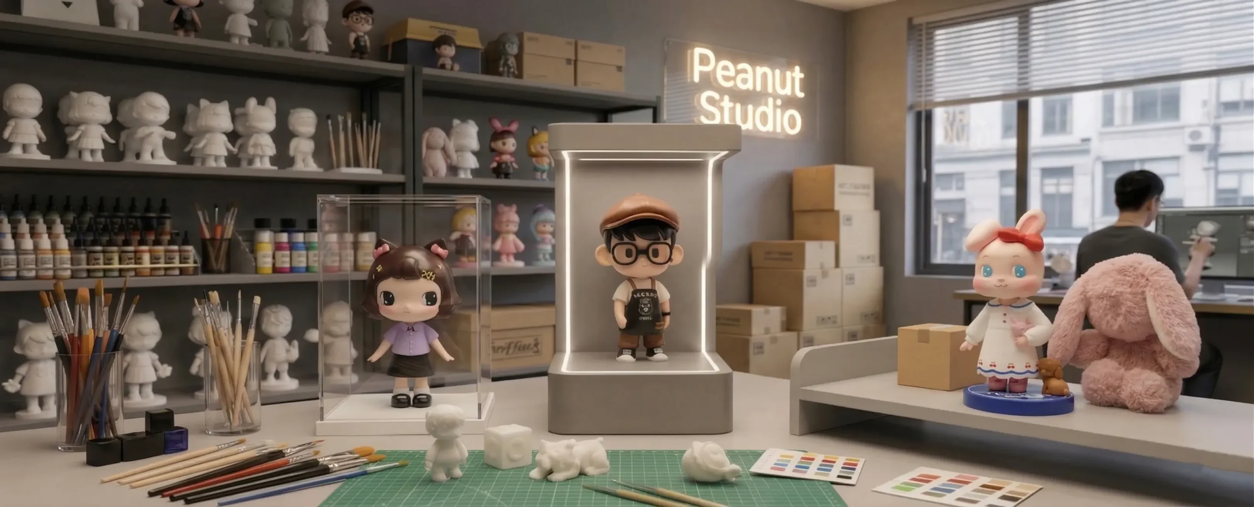 [35% OFF - B-Grade] PEANUT TOYS Little Fox Photographer Vinyl Plush Doll (Minor Face Marks) - 18cm