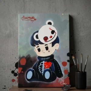 [PRE-ORDER] PEANUT Studio Original Art Canvas Print – Solid Wood & Giclée Print (21x29.7cm)
