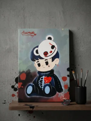 [PRE-ORDER] PEANUT Studio Original Art Canvas Print – Solid Wood & Giclée Print (21x29.7cm)