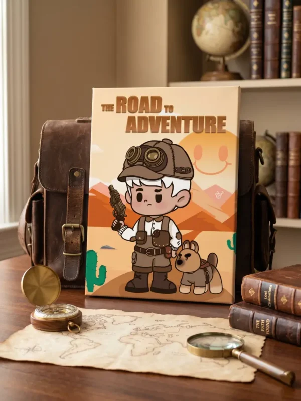 [PRE-ORDER] PEANUT Studio Original Art Canvas Print – Solid Wood & Giclée Print (21x29.7cm)