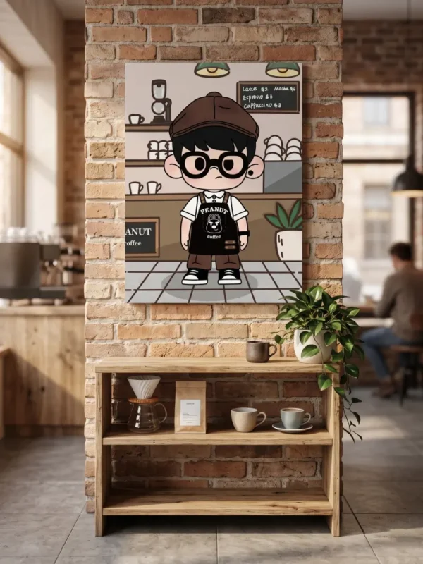 [PRE-ORDER] PEANUT Studio Original Art Canvas Print – Solid Wood & Giclée Print (21x29.7cm)