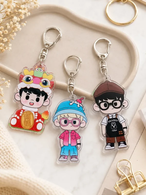PEANUT Acrylic Keychain Collection - Glossy Epoxy Charms