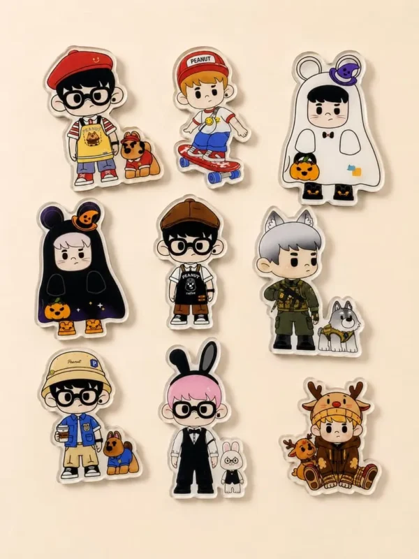 [IN STOCK] PEANUT Studio Acrylic Fridge Magnet Collection – Cute Character Magnets (7–8cm)