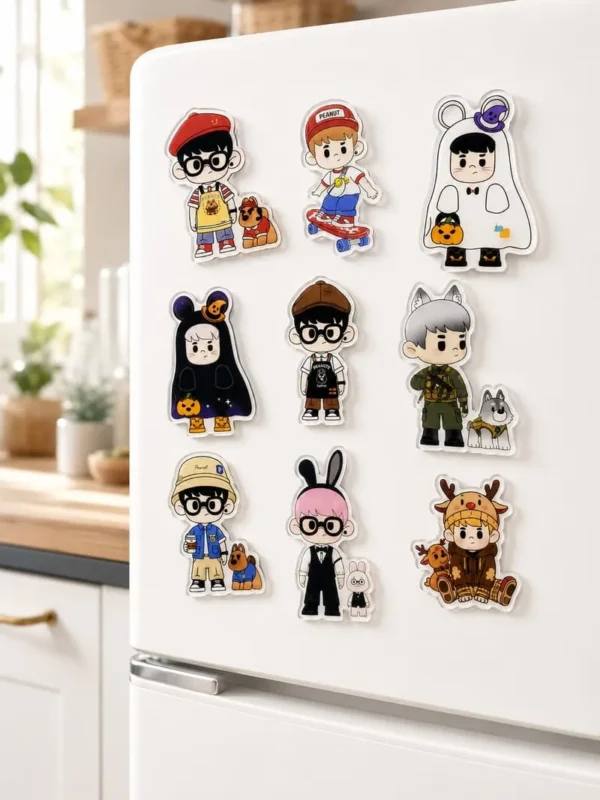 [IN STOCK] PEANUT Studio Acrylic Fridge Magnet Collection – Cute Character Magnets (7–8cm)
