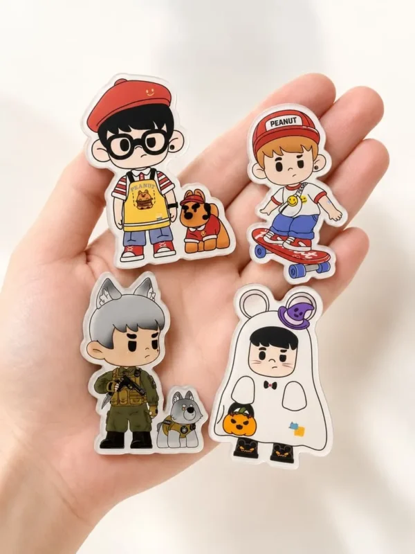 [IN STOCK] PEANUT Studio Acrylic Fridge Magnet Collection – Cute Character Magnets (7–8cm)