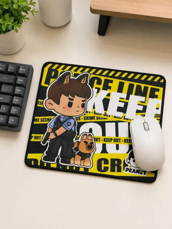 PEANUT Guard Squad Mouse Pad – Cute Cartoon Gaming Desk Mat, Non-Slip Rubber Base