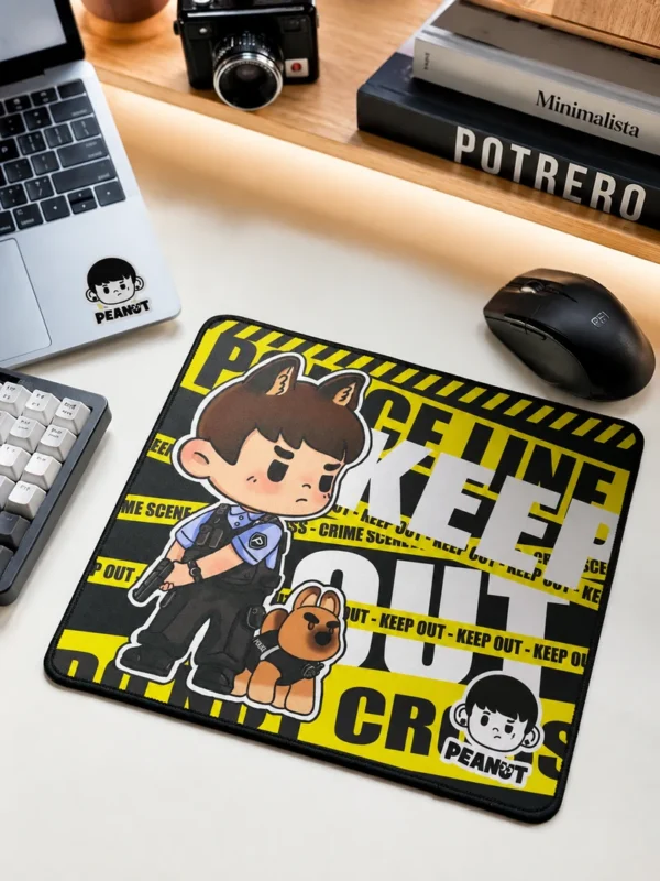 PEANUT Guard Squad Mouse Pad – Cute Cartoon Gaming Desk Mat, Non-Slip Rubber Base
