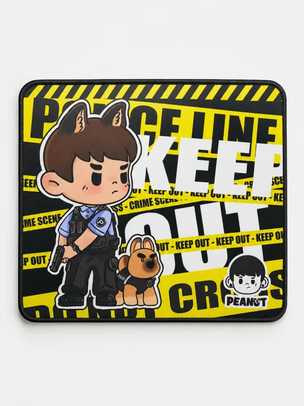 PEANUT Guard Squad Mouse Pad – Cute Cartoon Gaming Desk Mat, Non-Slip Rubber Base