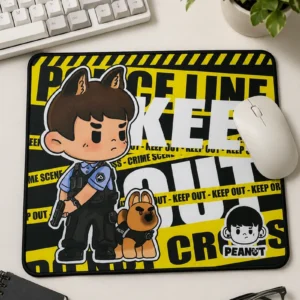 PEANUT Guard Squad Mouse Pad – Cute Cartoon Gaming Desk Mat, Non-Slip Rubber Base