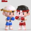 [IN STOCK] PEANUT “Thai Boxing” Art Toy Set – Red & Blue Limited Edition (11cm, PU Resin)