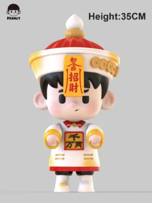 [50% DEPOSIT PRE-ORDER] Lucky Zombie Series 35cm – LAI CAI & CAI YUN HENG TONG Solid PU Resin Art Toy