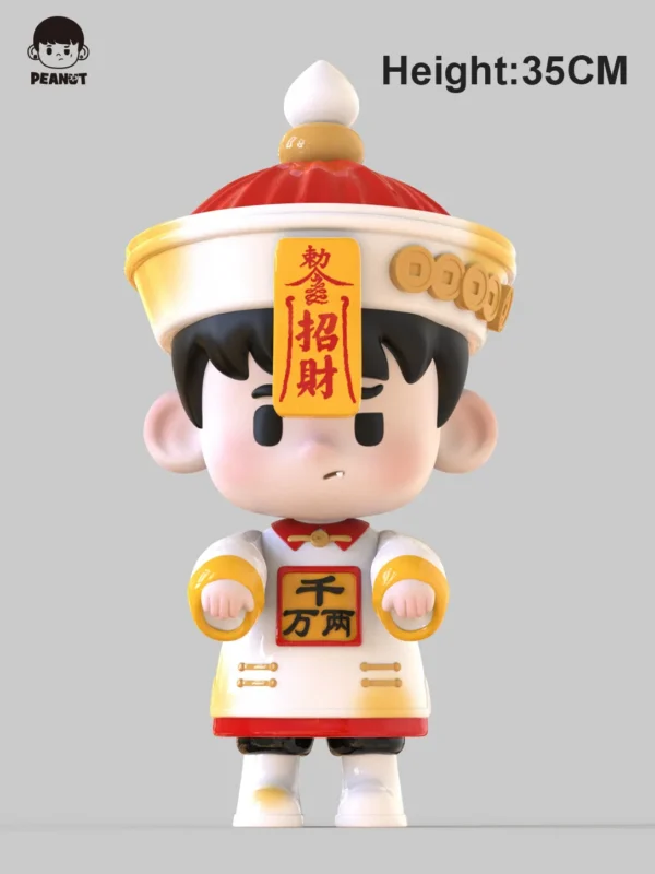 [50% DEPOSIT PRE-ORDER] Lucky Zombie Series 35cm – LAI CAI & CAI YUN HENG TONG Solid PU Resin Art Toy